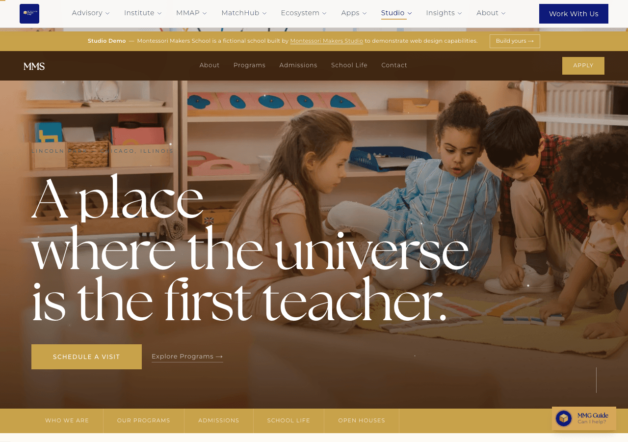 Montessori Makers School demo site