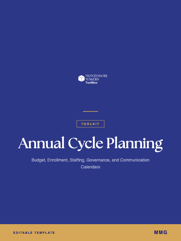 Annual Cycle Planning Toolkit: Montessori Makers Toolbox